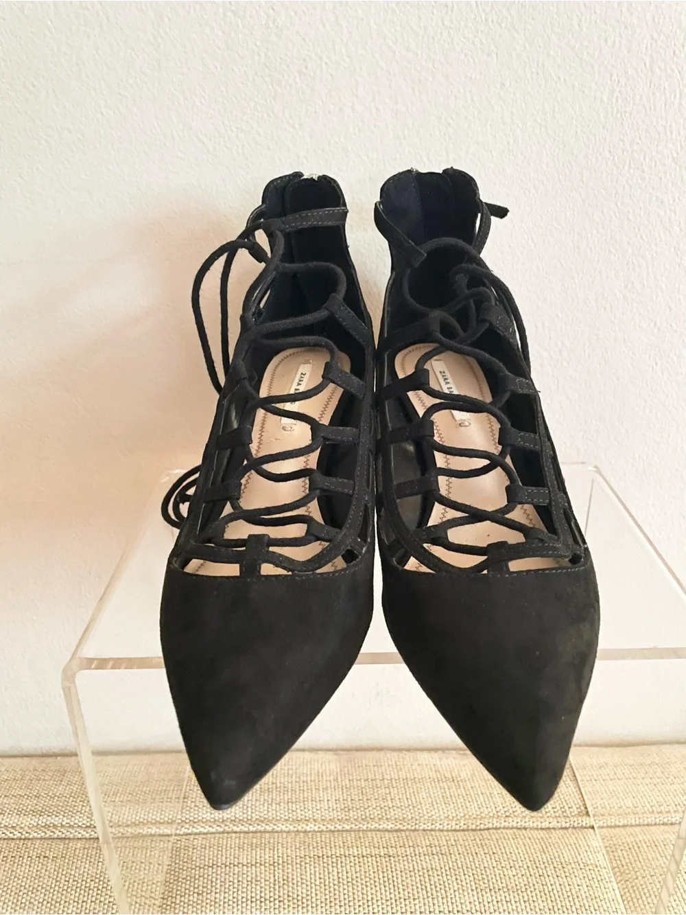 Zara Basic Collection black suede shoes